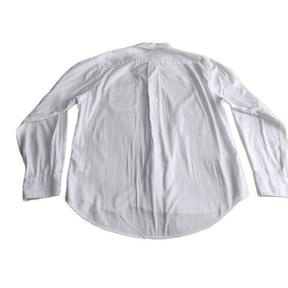 BUCK MASON Men's Oxford Shirt One Pocket Men's LARGE White 100% Cotton *Read - Picture 11 of 14